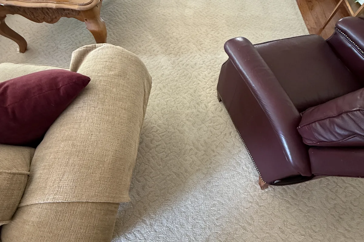 Clean carpet after professional cleaning in Clarendon Hills