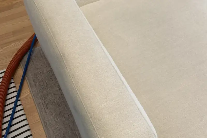 After: the same carpet after truck-mounted hot water extraction by our Clarendon Hills office