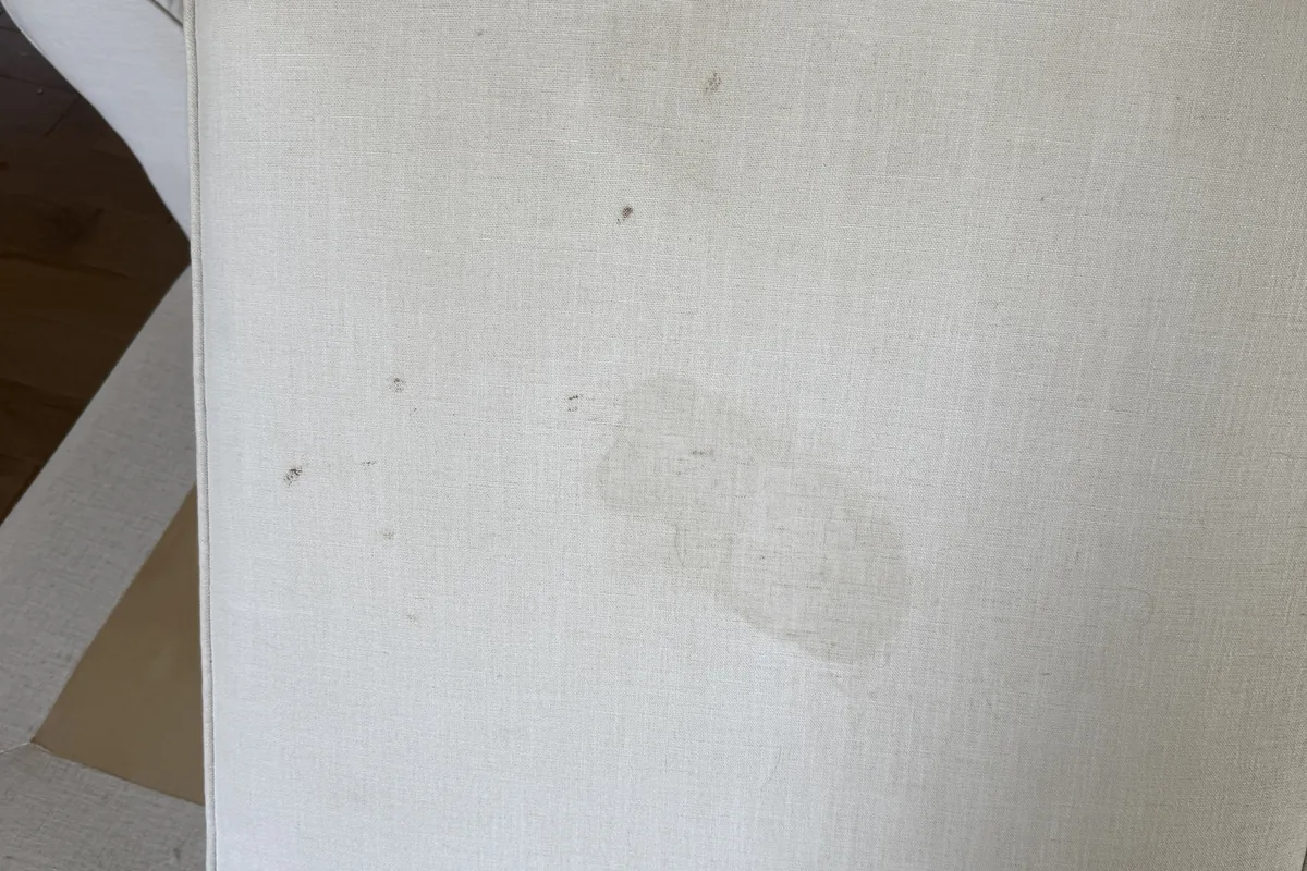 Stained carpet before cleaning in Bloomingdale