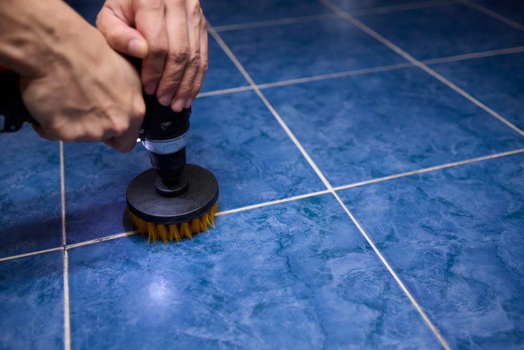 tile cleaning close up