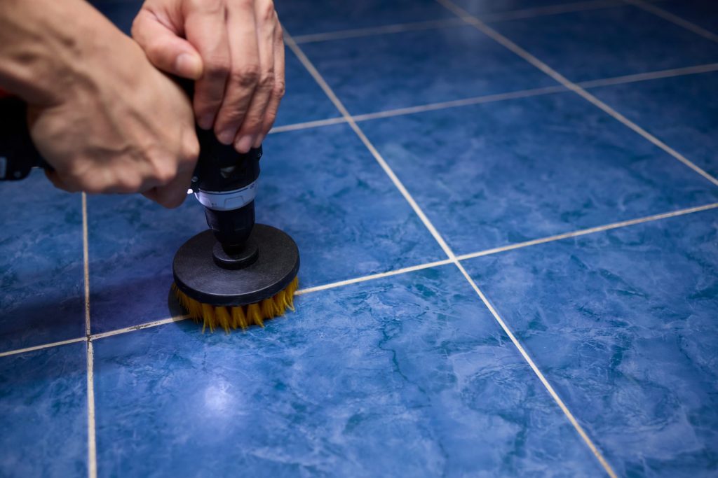 tile cleaning close up