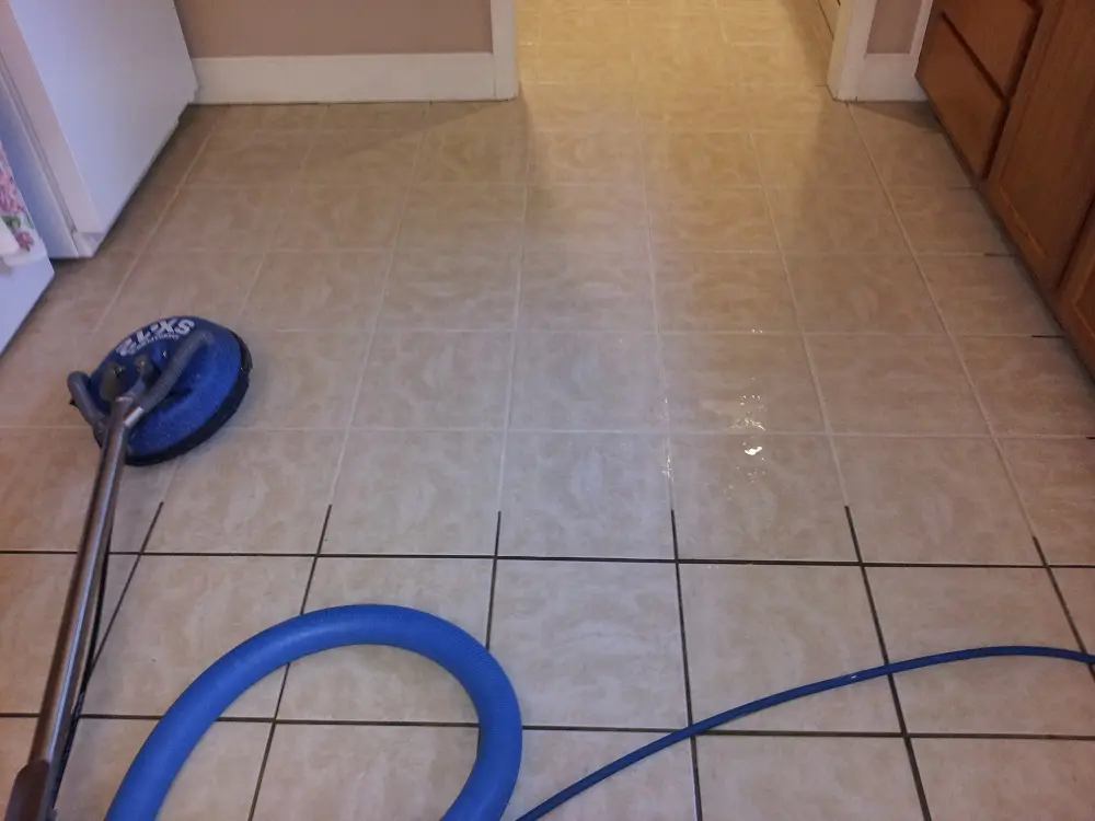 cleaning tile grout lines