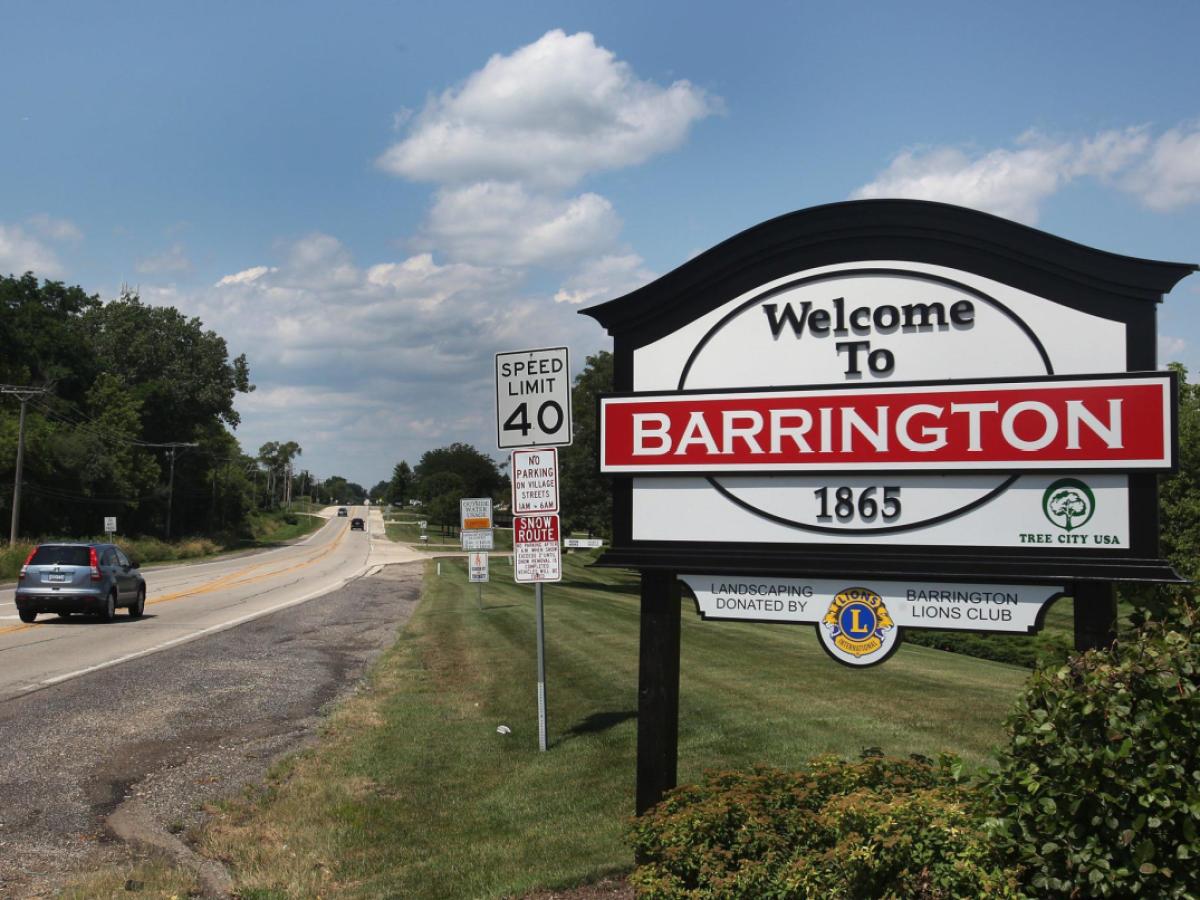 Welcome to Barrington sign — My Carpet Cleaning service area